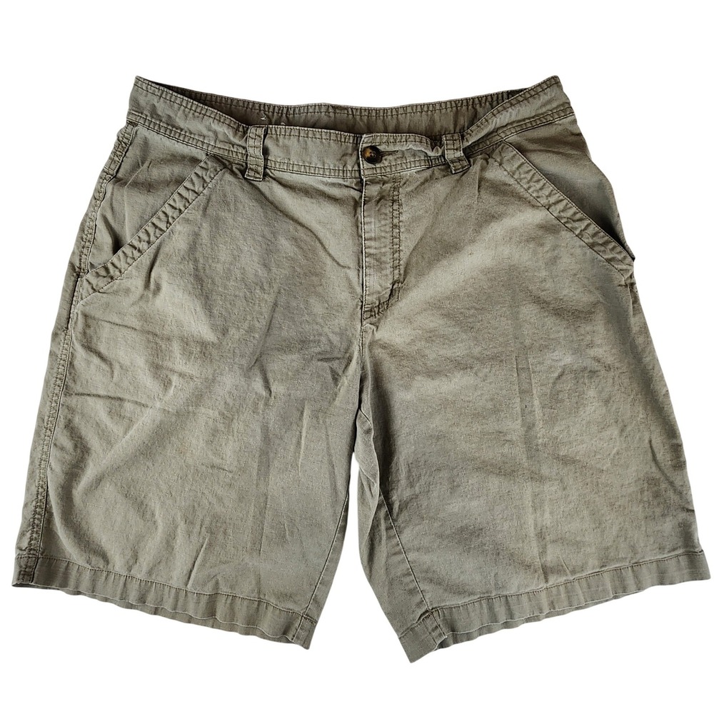 Columbia Mens Cargo Shorts Size 38 Sage Green Hiking Outdoor Utility 11 Inseam